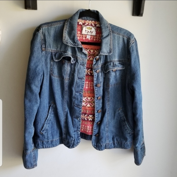 🧥DENIN JACKET WITH SWEATER LINING - Picture 1 of 7